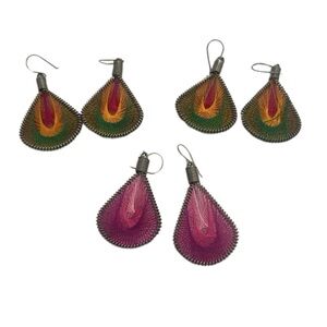 Set of 3 Thread Earrings